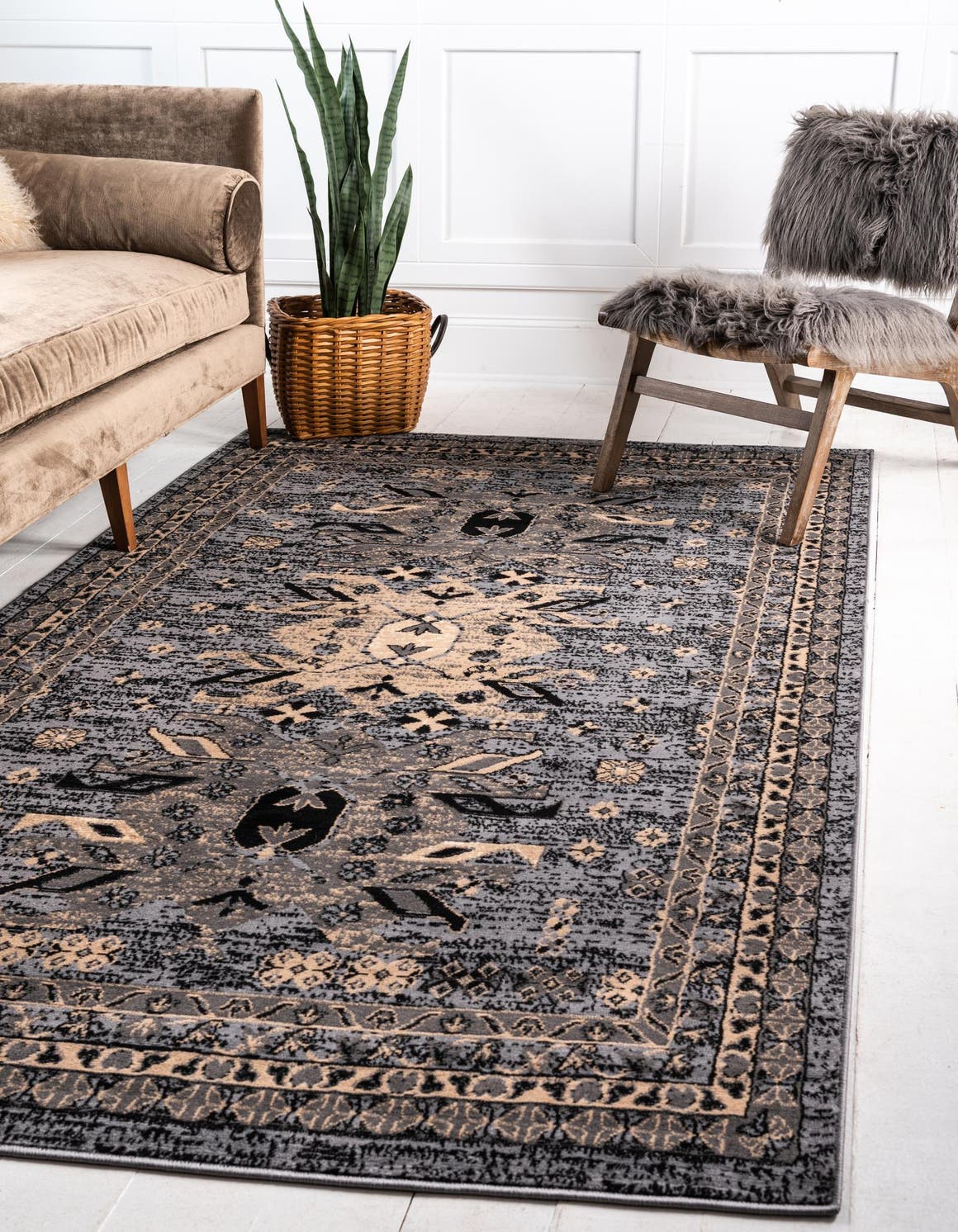 Rechteck Teppich Heriz Design in Grau von Hadorn™ - Lifestyle Image