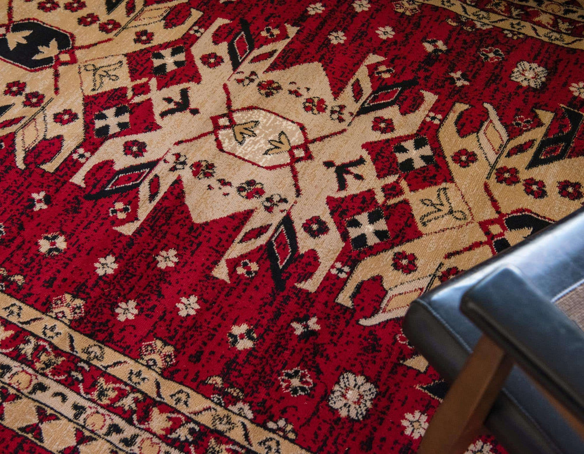 Rechteck Teppich Heriz Design in Rot von Hadorn™ - Lifestyle Image