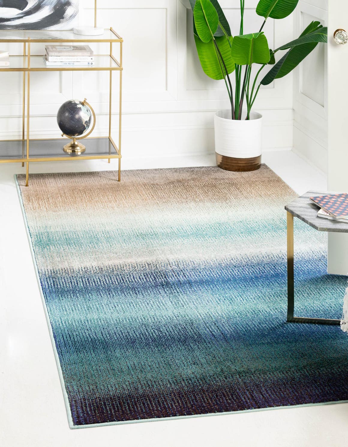 Rechteck Teppich Casablanca in Blau von Hadorn™ - Lifestyle Image