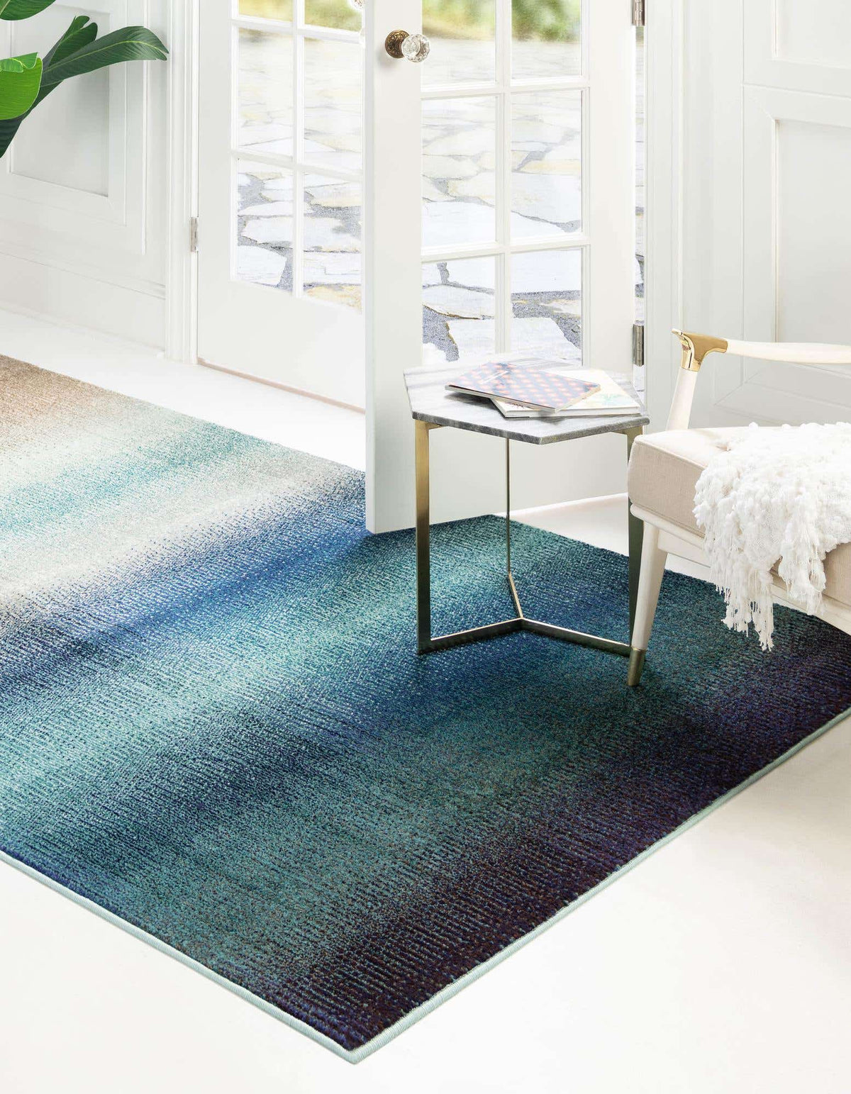 Rechteck Teppich Casablanca in Blau von Hadorn™ - Lifestyle Image