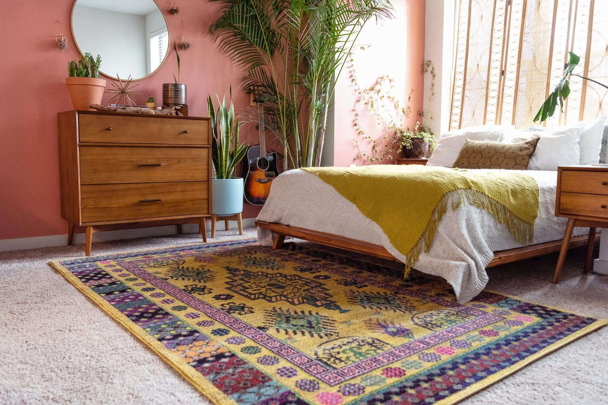 Rechteck Teppich Palazzo in Gold von Hadorn™ - Lifestyle Image
