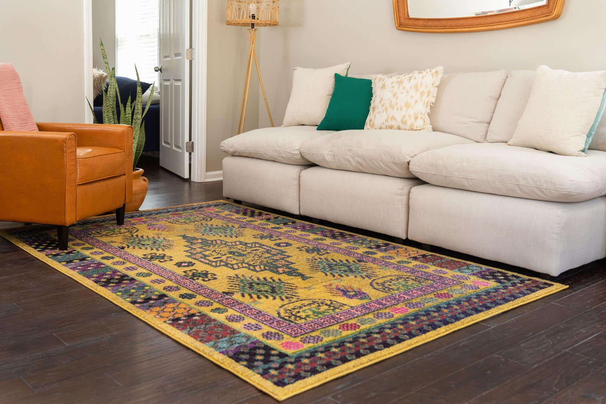 Rechteck Teppich Palazzo in Gold von Hadorn™ - Lifestyle Image