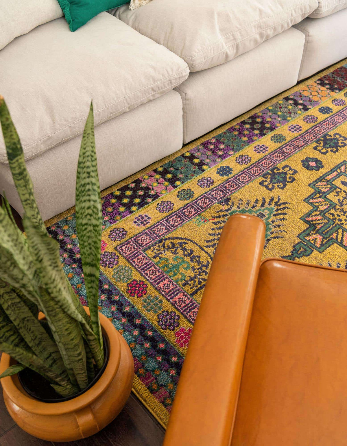 Rechteck Teppich Palazzo in Gold von Hadorn™ - Lifestyle Image