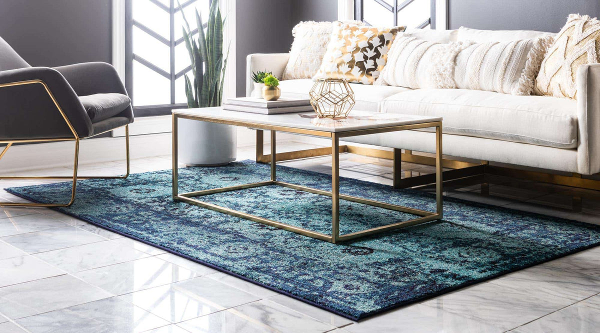 Rechteck Teppich Palazzo in Blau von Hadorn™ - Lifestyle Image