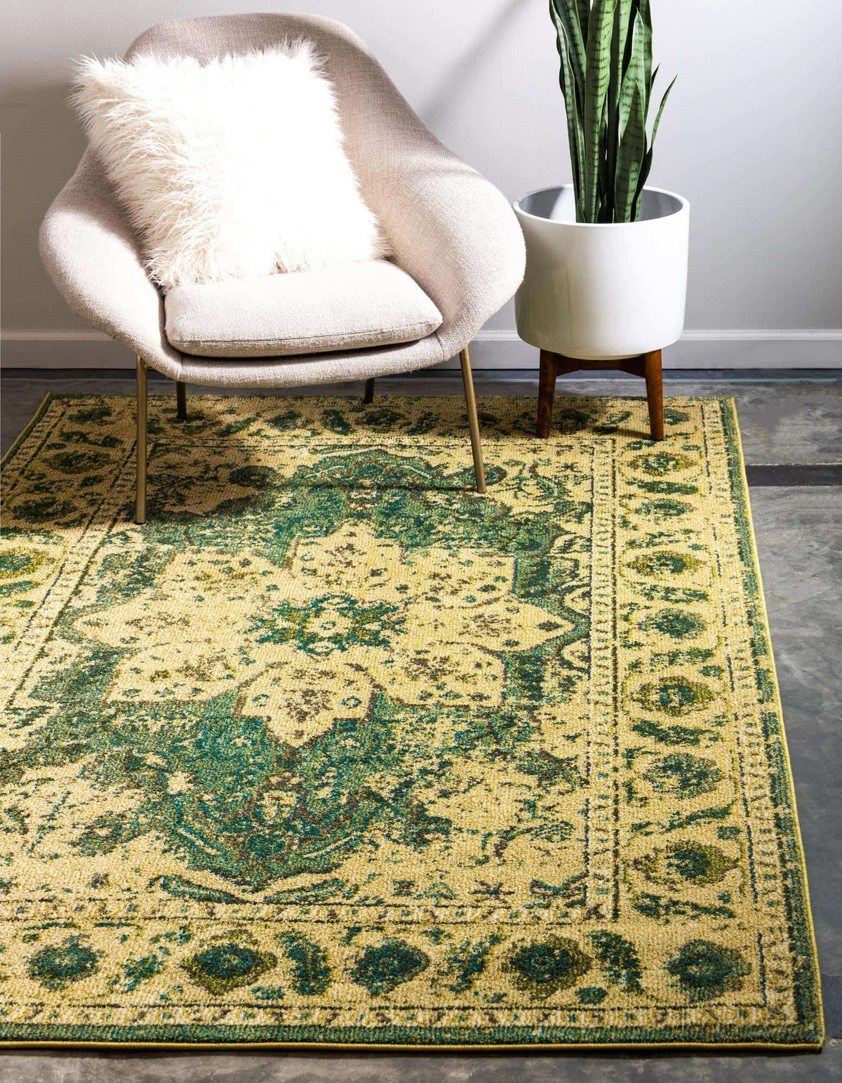 Rechteck Teppich Palazzo in Grün von Hadorn™ - Lifestyle Image