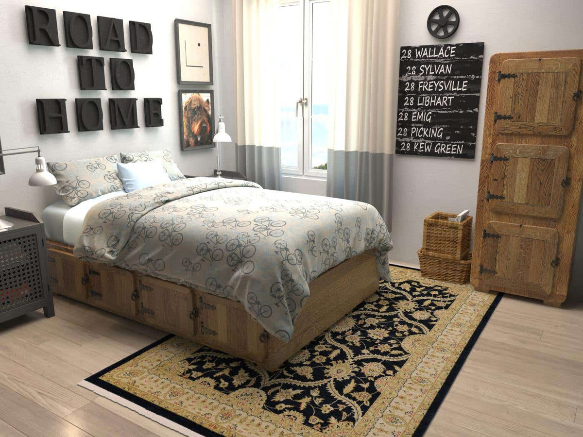 Rechteck Teppich Kensington in Schwarz von Hadorn™ - Lifestyle Image