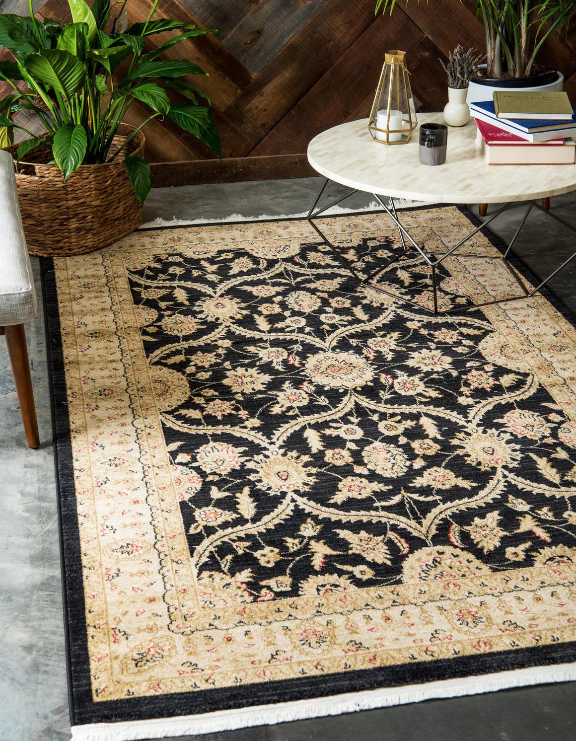 Rechteck Teppich Kensington in Schwarz von Hadorn™ - Lifestyle Image