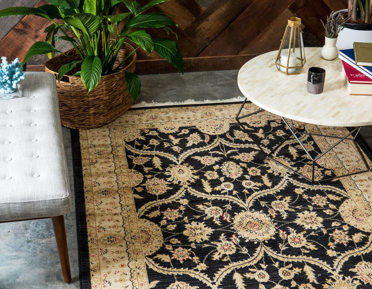 Rechteck Teppich Kensington in Schwarz von Hadorn™ - Lifestyle Image