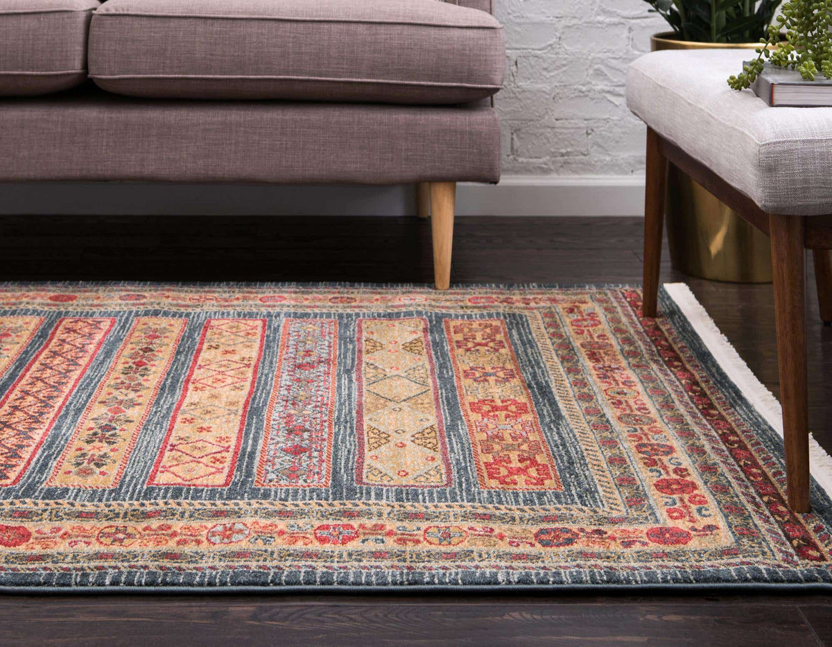 Rechteck Teppich Kashkuli Gabbeh in Blau von Hadorn™ - Lifestyle Image
