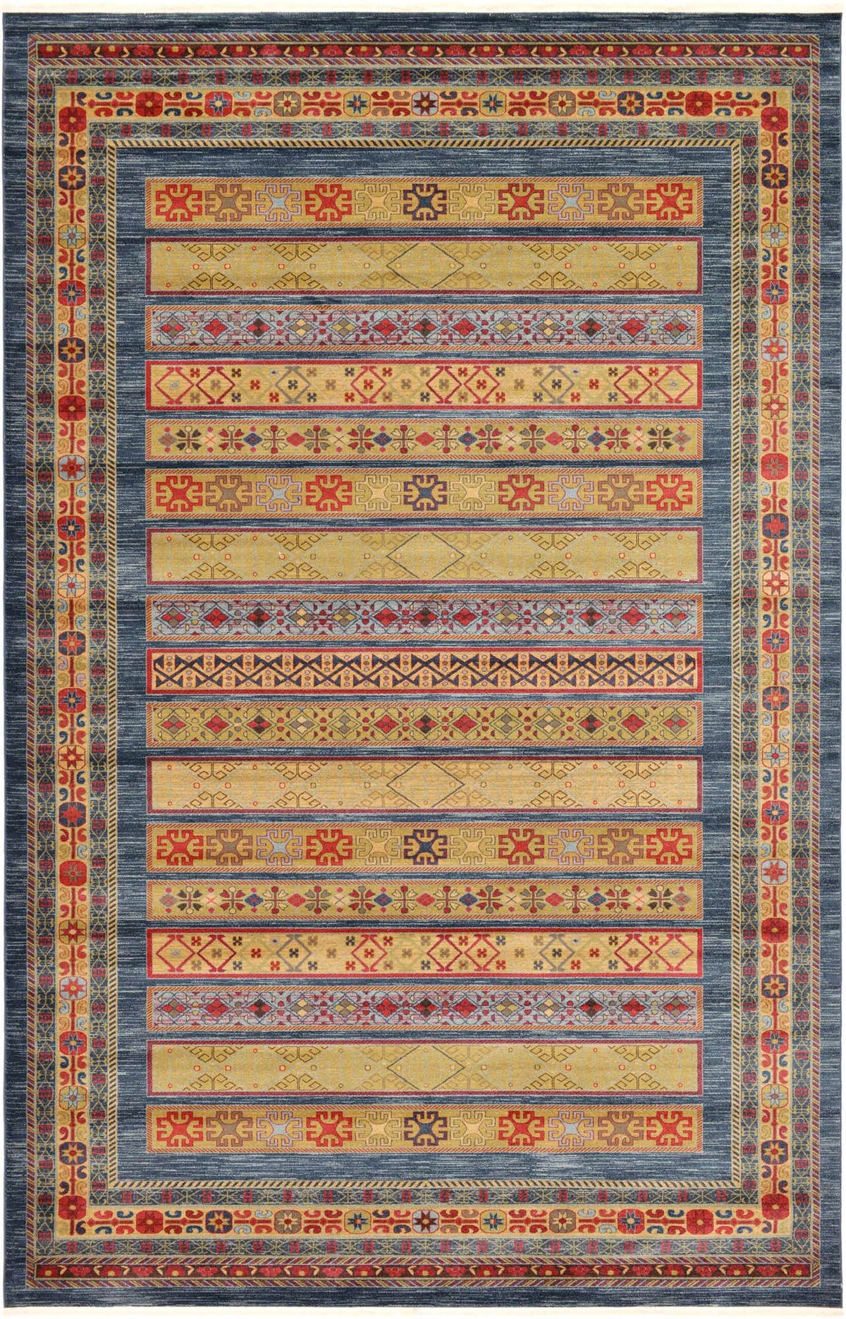 Rechteck Teppich Kashkuli Gabbeh in Blau von Hadorn™ - Lifestyle Image