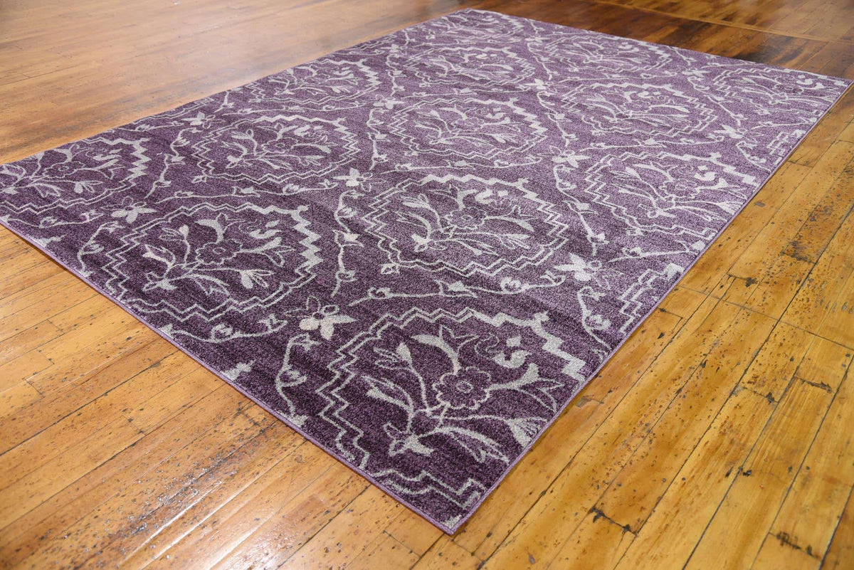 Rechteck Teppich Damask in Lila von Hadorn™ - Lifestyle Image