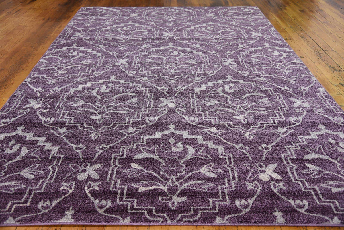 Rechteck Teppich Damask in Lila von Hadorn™ - Lifestyle Image