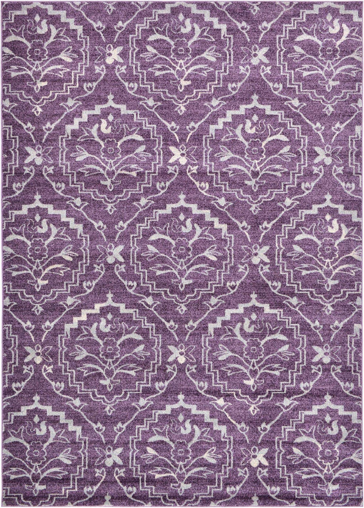 Rechteck Teppich Damask in Lila von Hadorn™ - Lifestyle Image