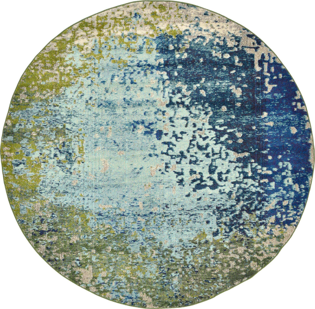 Rund Teppich Casablanca in Blau von Hadorn™ - Lifestyle Image