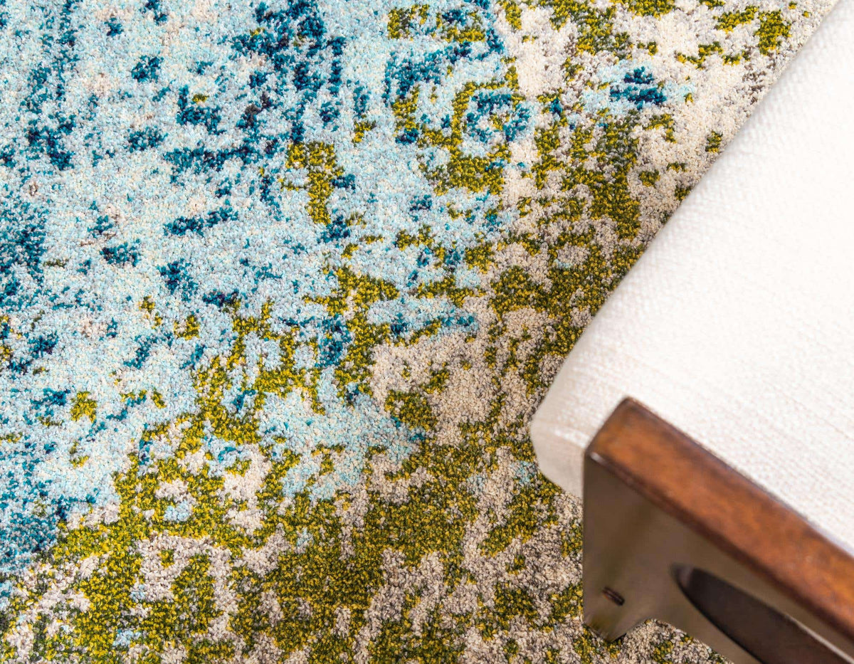 Rund Teppich Casablanca in Blau von Hadorn™ - Lifestyle Image