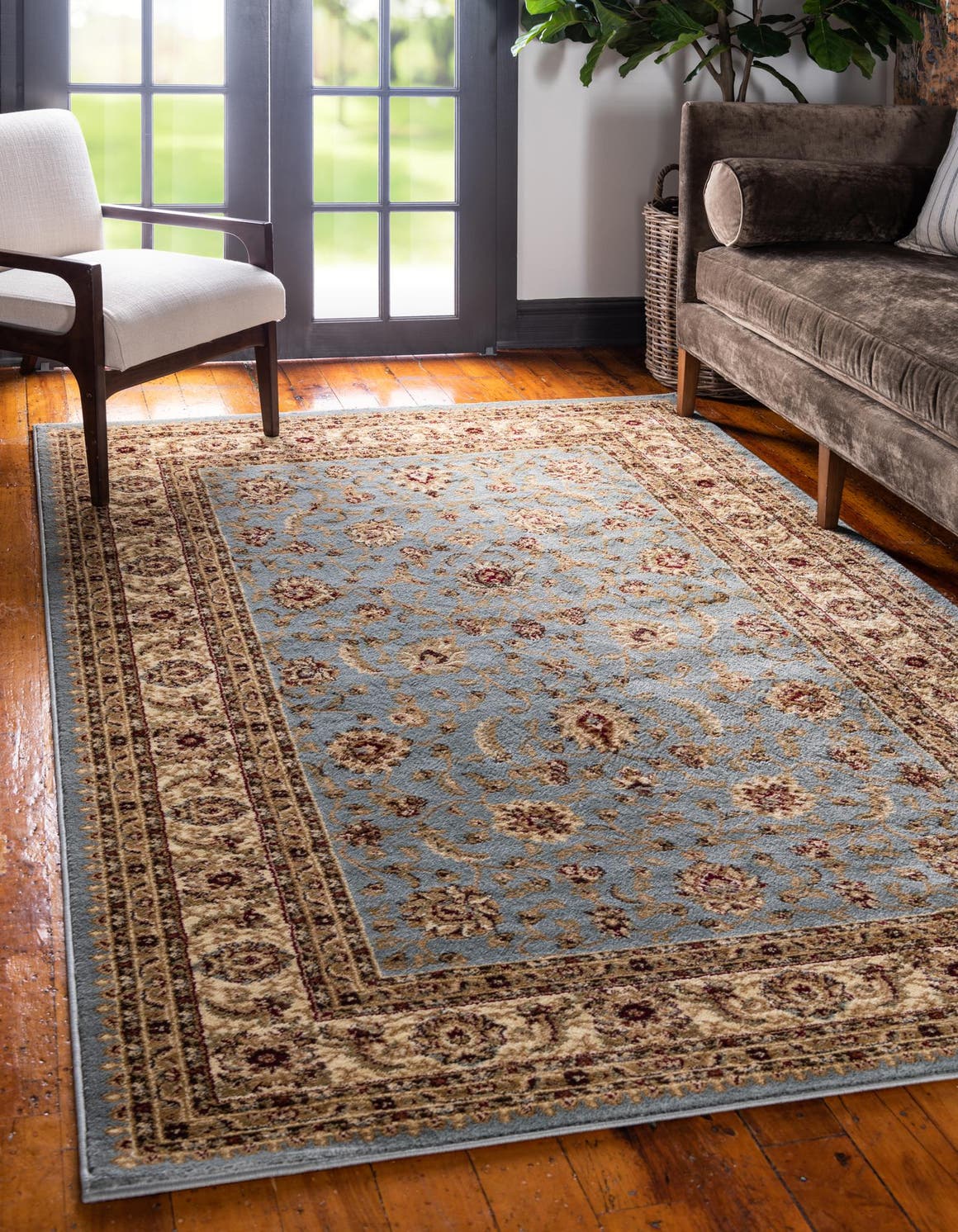 Rechteck Teppich Classic Agra in Hellblau von Hadorn™ - Lifestyle Image