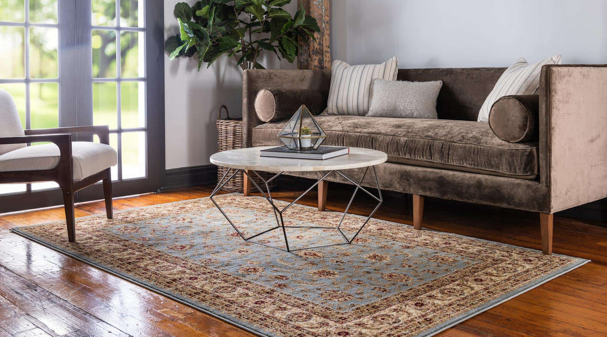Rechteck Teppich Classic Agra in Hellblau von Hadorn™ - Lifestyle Image