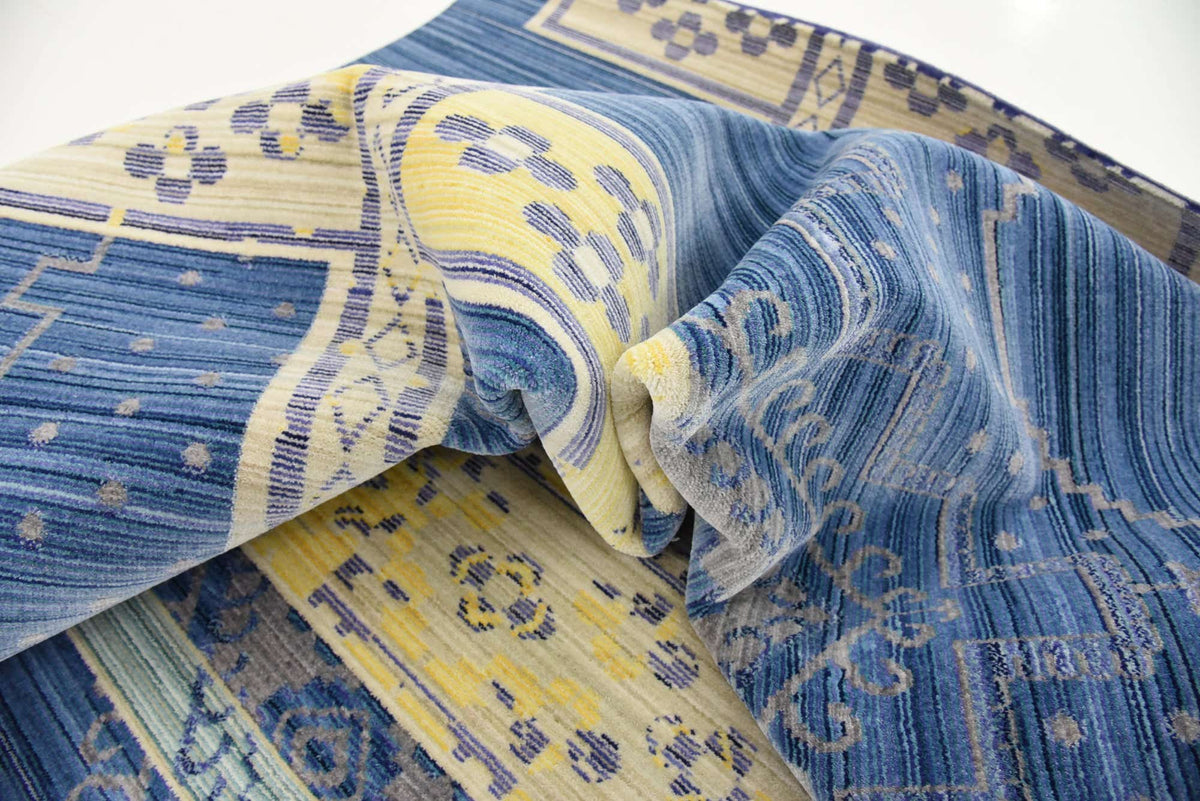 Rechteck Teppich Aqua in Blau von Hadorn™ - Lifestyle Image