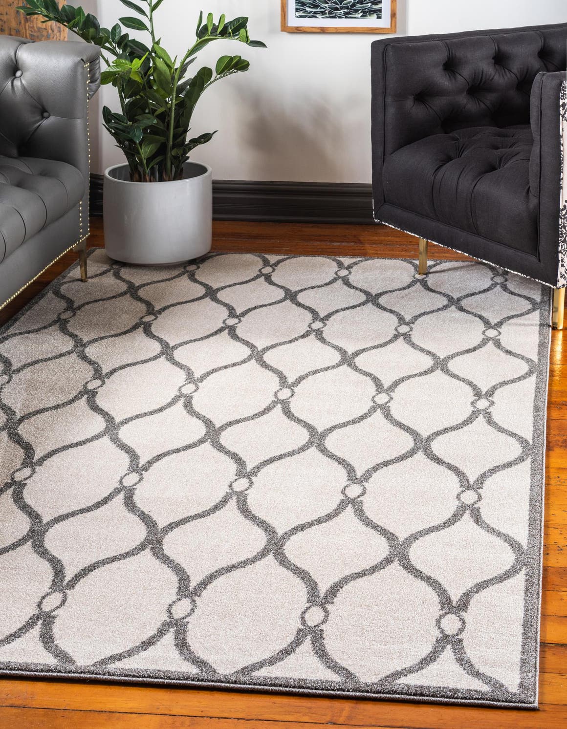 Rechteck Teppich Trellis in Creme von Hadorn™ - Lifestyle Image