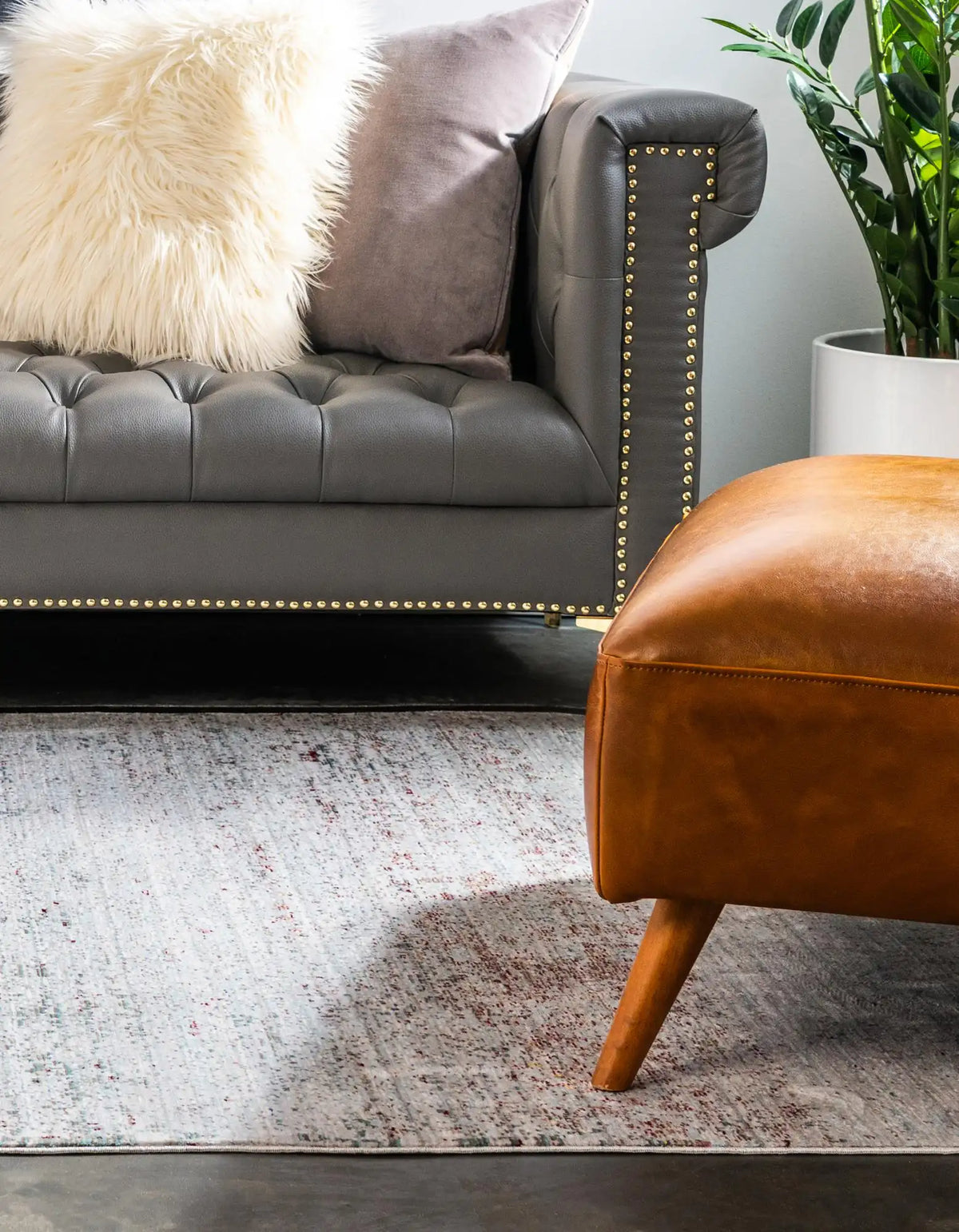 Rechteck Teppich Aqua in Grau von Hadorn™ - Lifestyle Image