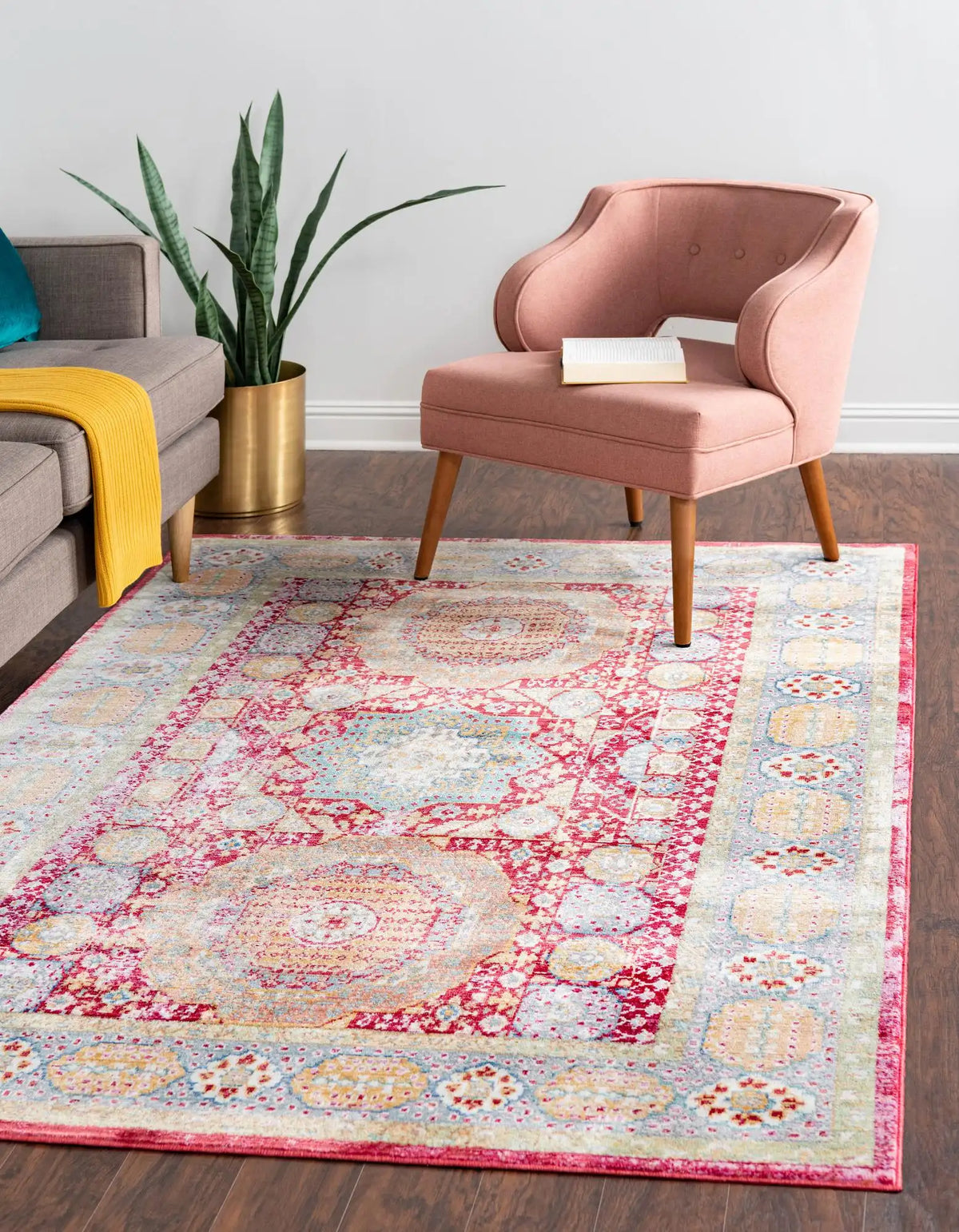 Rechteck Teppich Aqua in Beige von Hadorn™ - Lifestyle Image