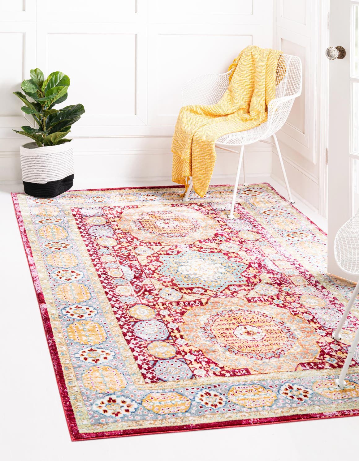 Rechteck Teppich Aqua in Beige von Hadorn™ - Lifestyle Image