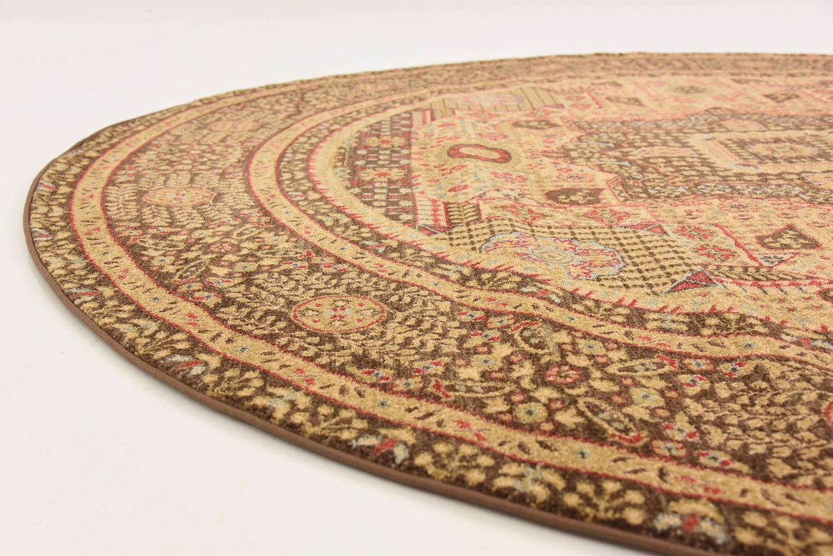 Rund Teppich Mamluk in Braun von Hadorn™ - Lifestyle Image