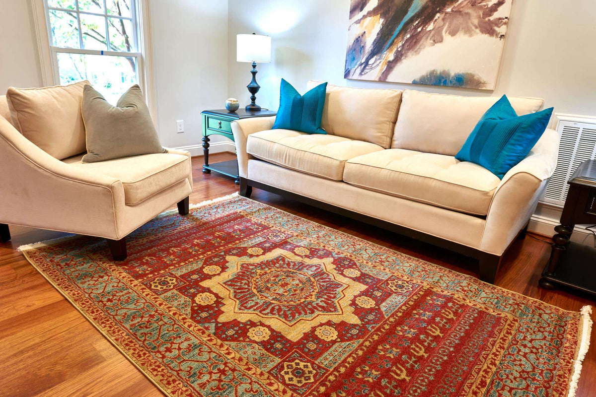 Rechteck Teppich Mamluk in Rot von Hadorn™ - Lifestyle Image