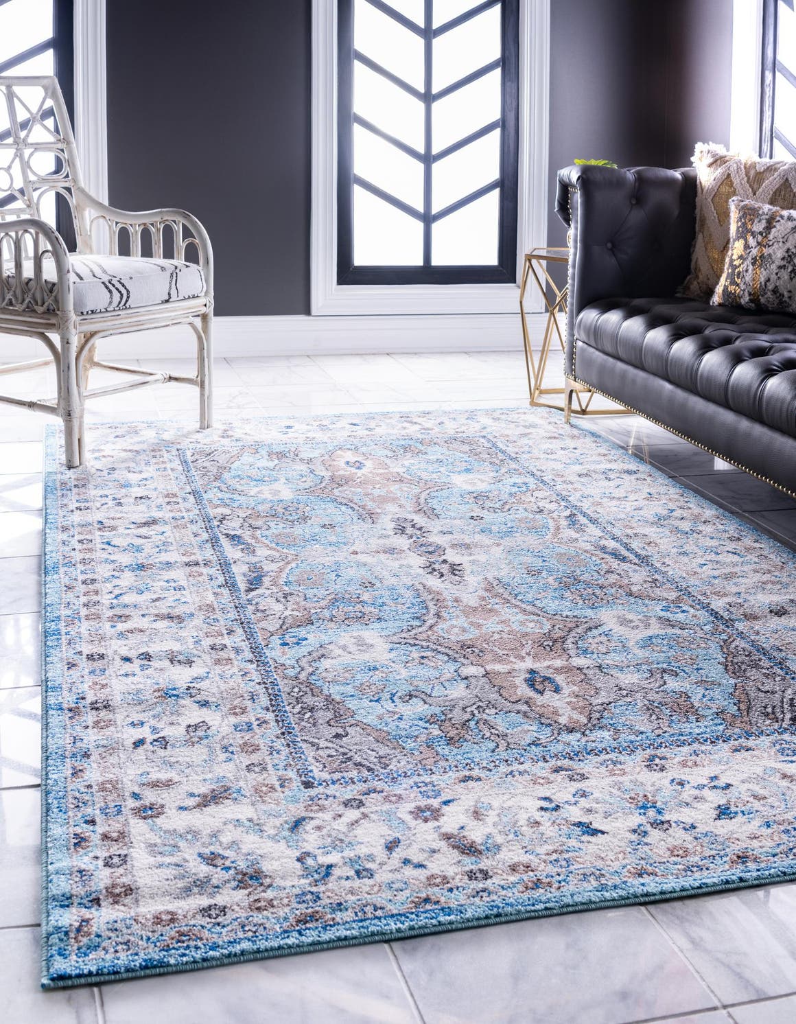 Rechteck Teppich Heritage in Hellblau von Hadorn™ - Lifestyle Image