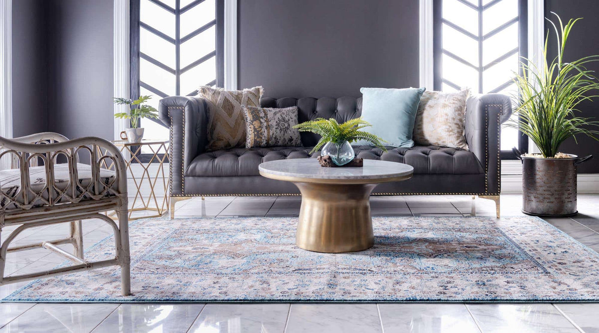 Rechteck Teppich Heritage in Hellblau von Hadorn™ - Lifestyle Image
