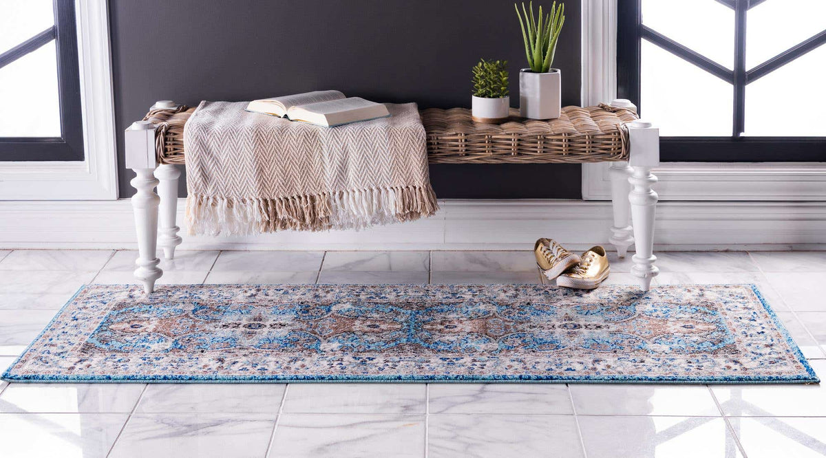 Läufer Teppich Heritage in Hellblau von Hadorn™ - Lifestyle Image