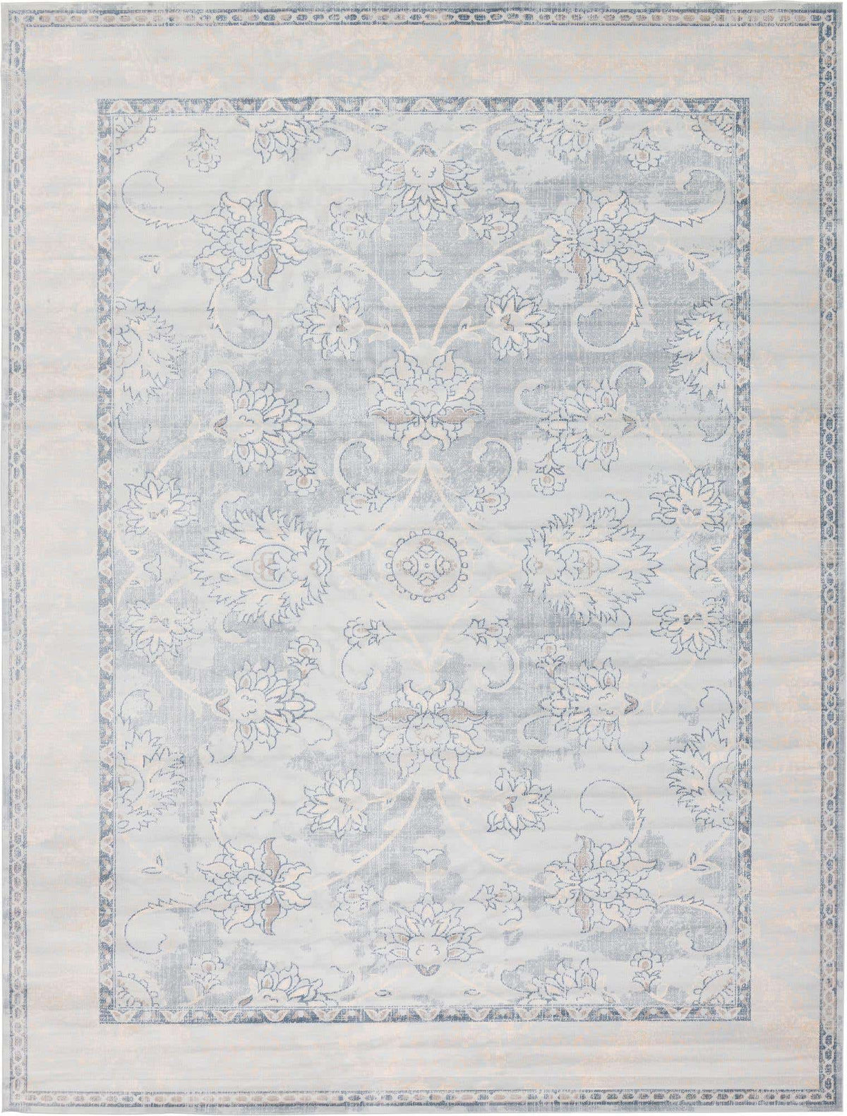 Rechteck Teppich Restoration in Hellblau von Hadorn™ - Lifestyle Image