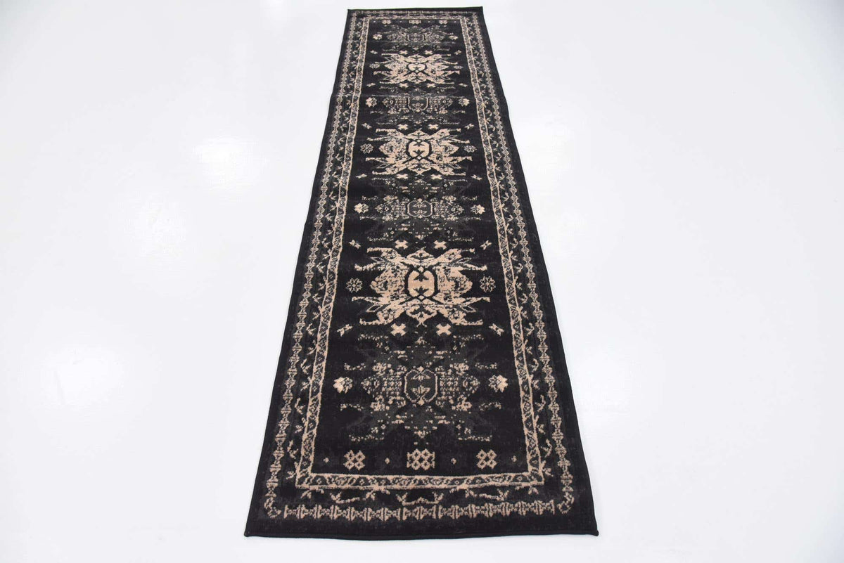 Läufer Teppich Heriz Design in Schwarz von Hadorn™ - Lifestyle Image