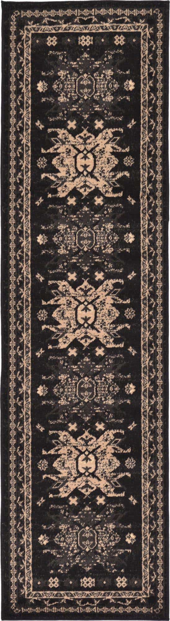 Läufer Teppich Heriz Design in Schwarz von Hadorn™ - Lifestyle Image