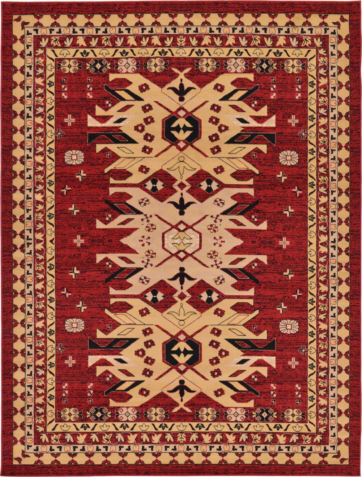 Rechteck Teppich Heriz Design in Rot von Hadorn™ - Lifestyle Image