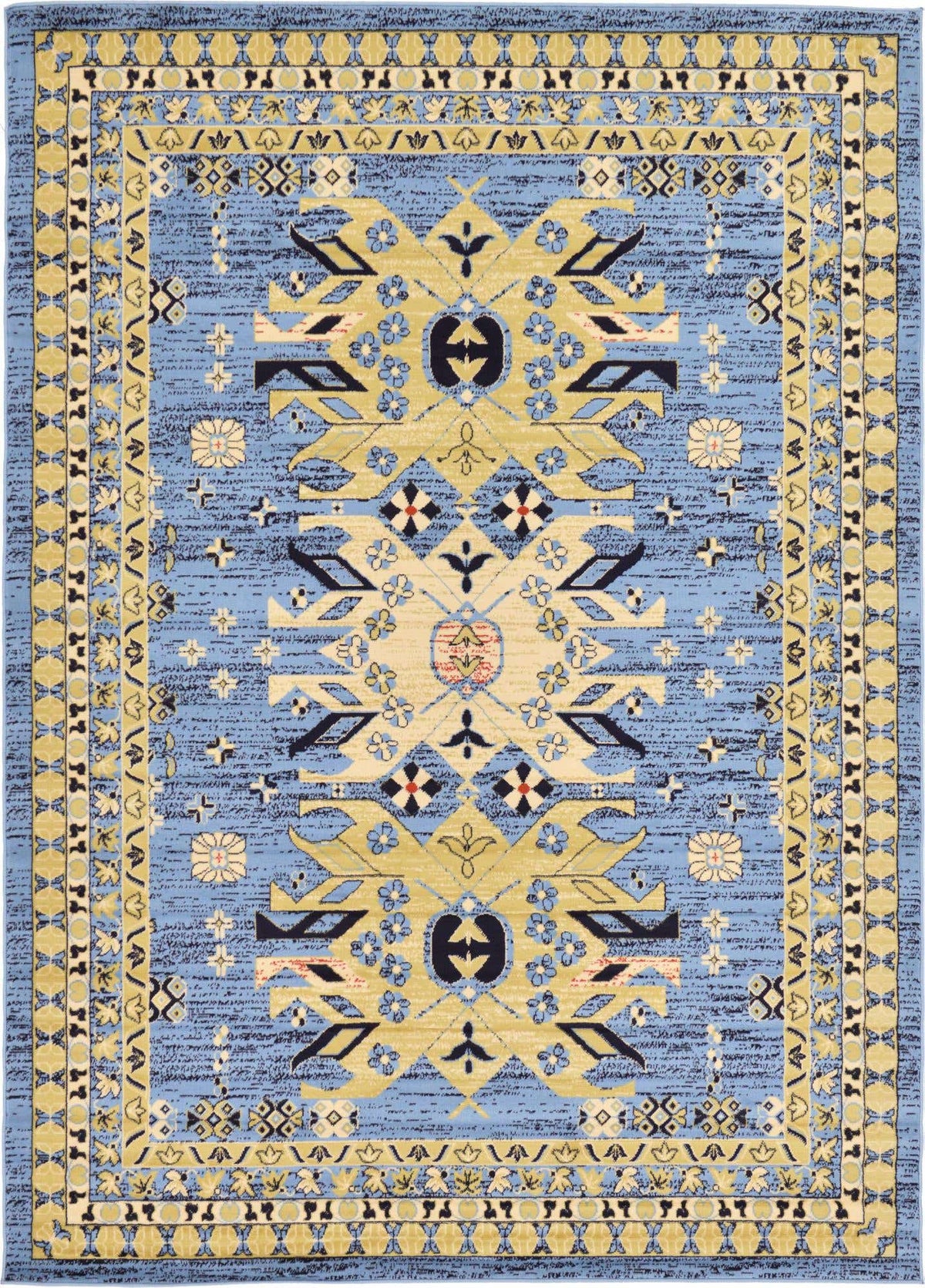 Rechteck Teppich Heriz Design in Hellblau von Hadorn™ - Lifestyle Image