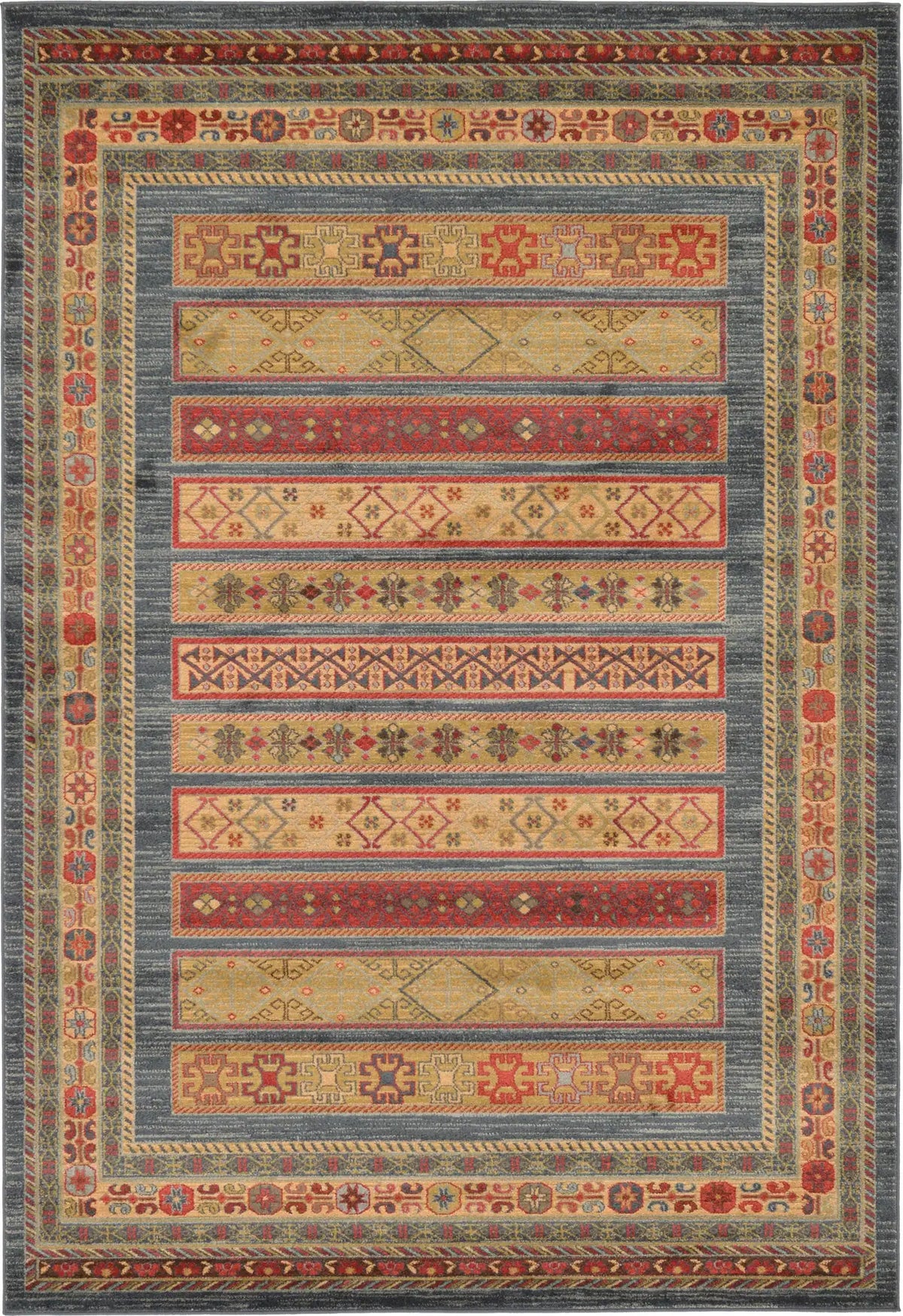 Rechteck Teppich Kashkuli Gabbeh in Blau von Hadorn™ - Lifestyle Image