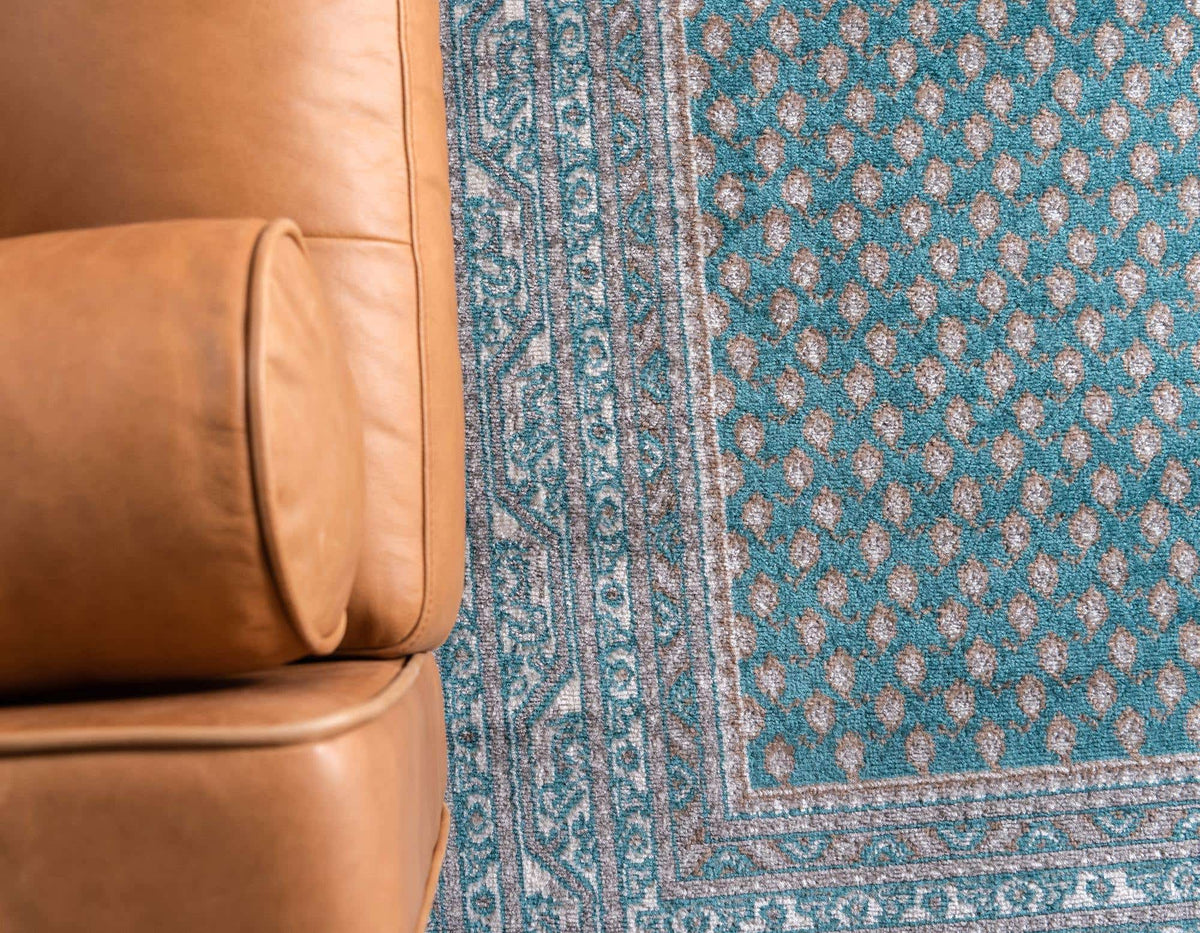 Rechteck Teppich Tribeca in Türkis von Hadorn™ - Lifestyle Image