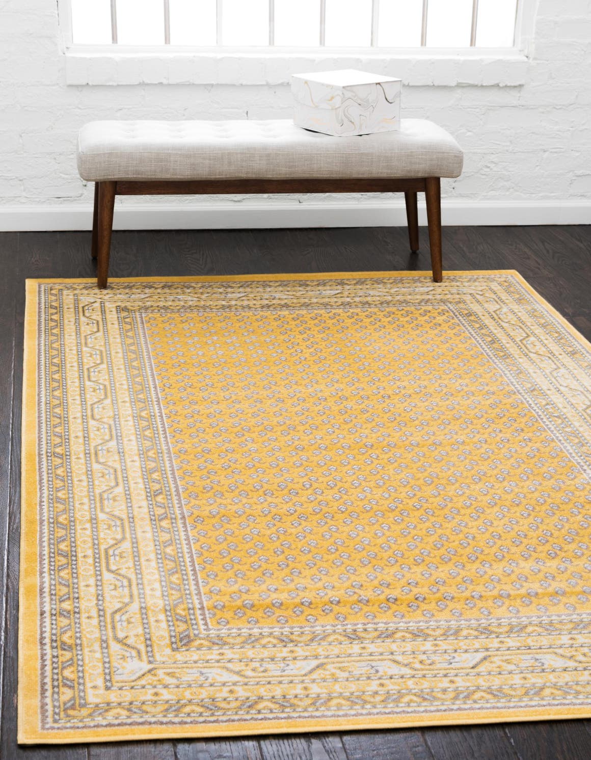 Rechteck Teppich Tribeca in Gelb von Hadorn™ - Lifestyle Image
