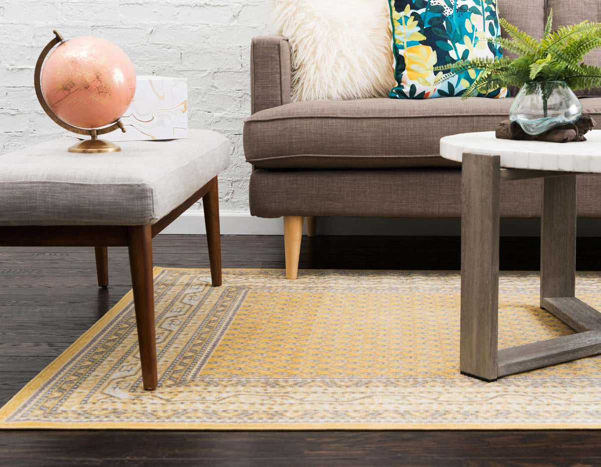 Rechteck Teppich Tribeca in Gelb von Hadorn™ - Lifestyle Image