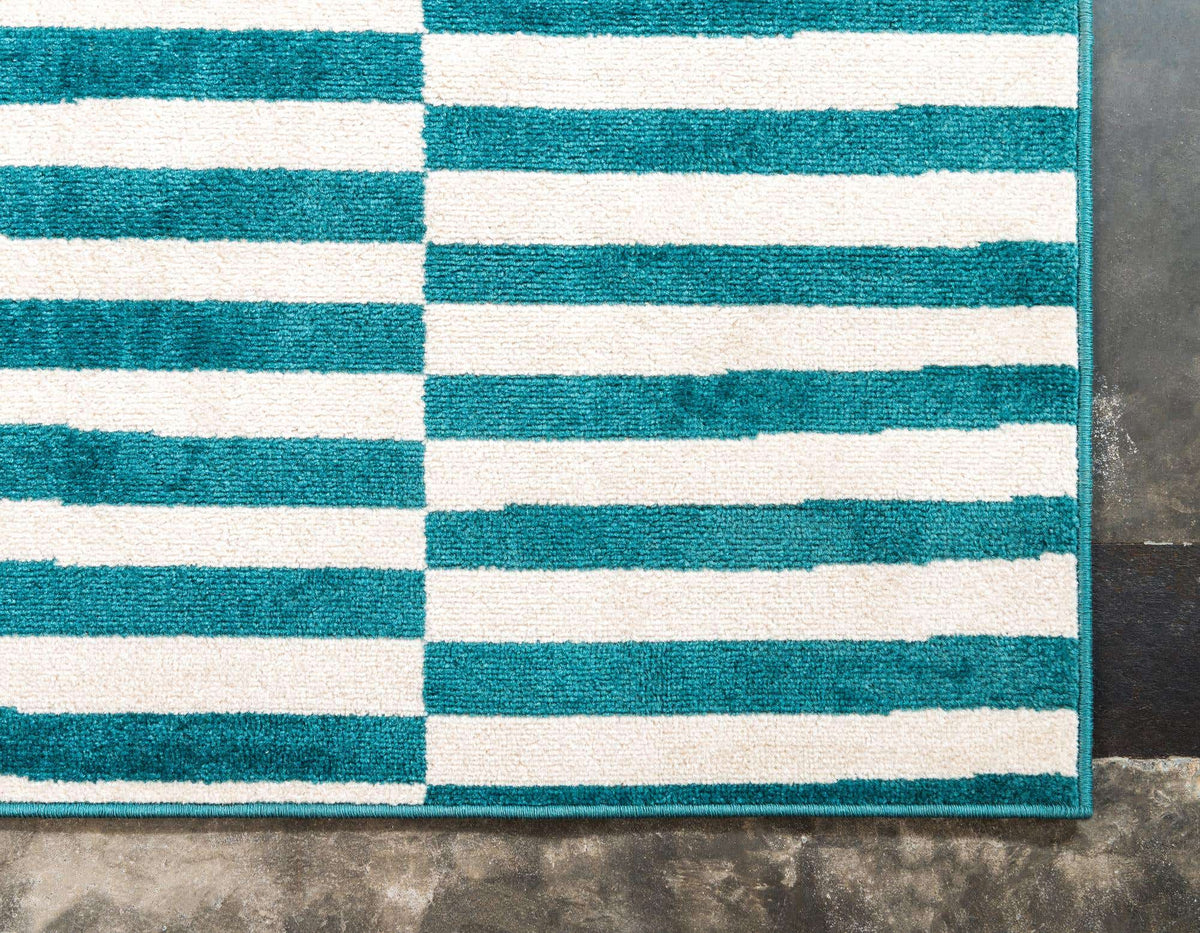 Rechteck Teppich Tribeca in Türkis von Hadorn™ - Lifestyle Image