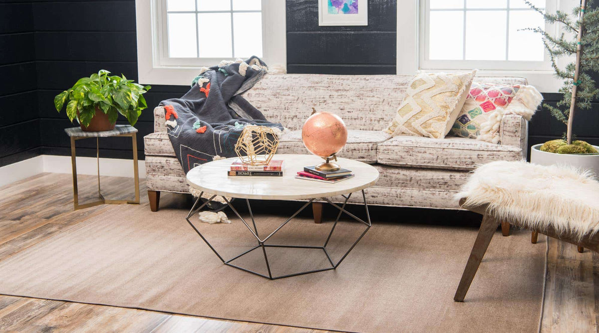 Rechteck Teppich Tribeca in Hellbraun von Hadorn™ - Lifestyle Image
