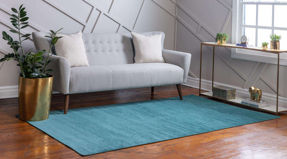 Rechteck Teppich Tribeca in Türkis von Hadorn™ - Lifestyle Image
