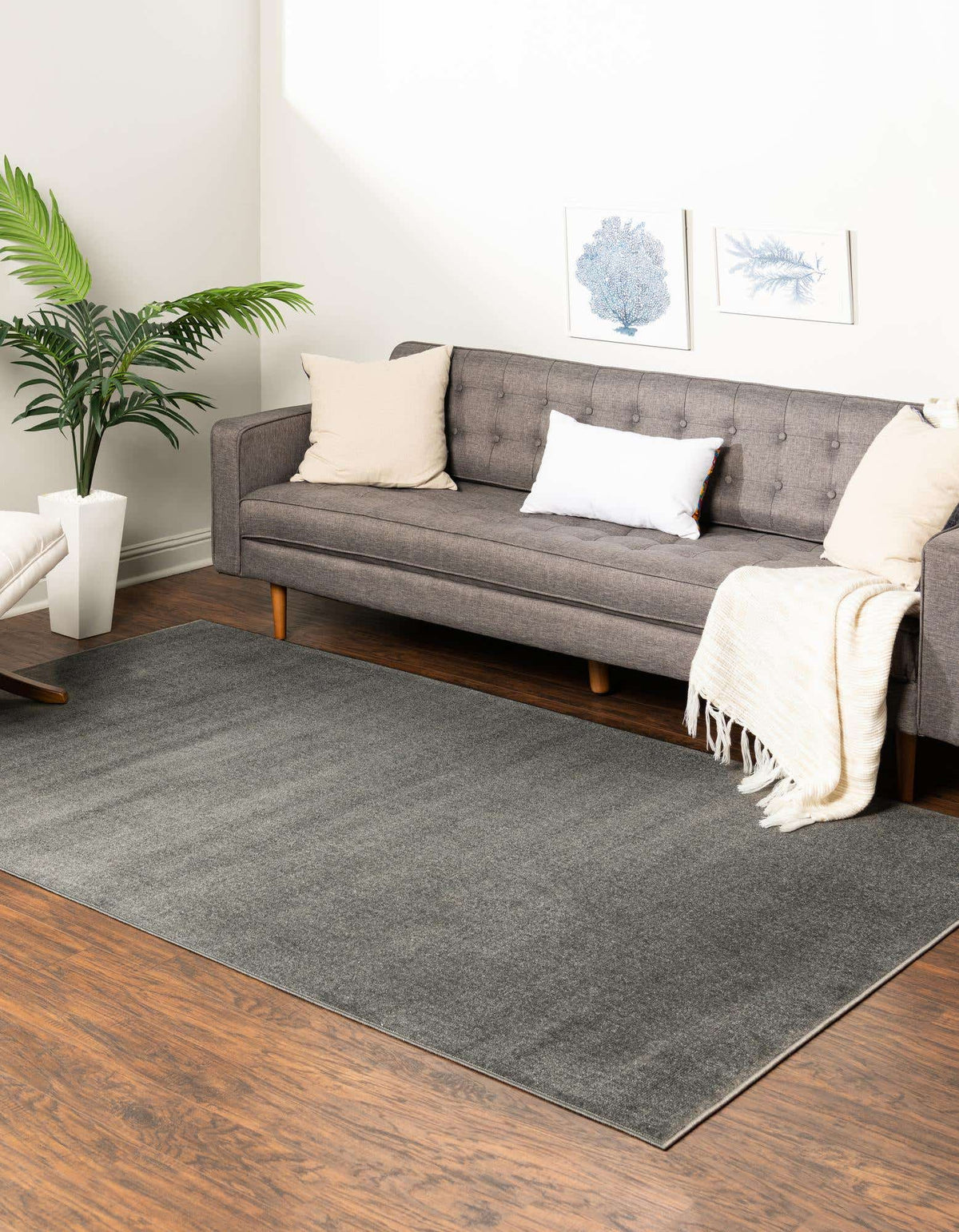 Rechteck Teppich Tribeca in Grau von Hadorn™ - Lifestyle Image