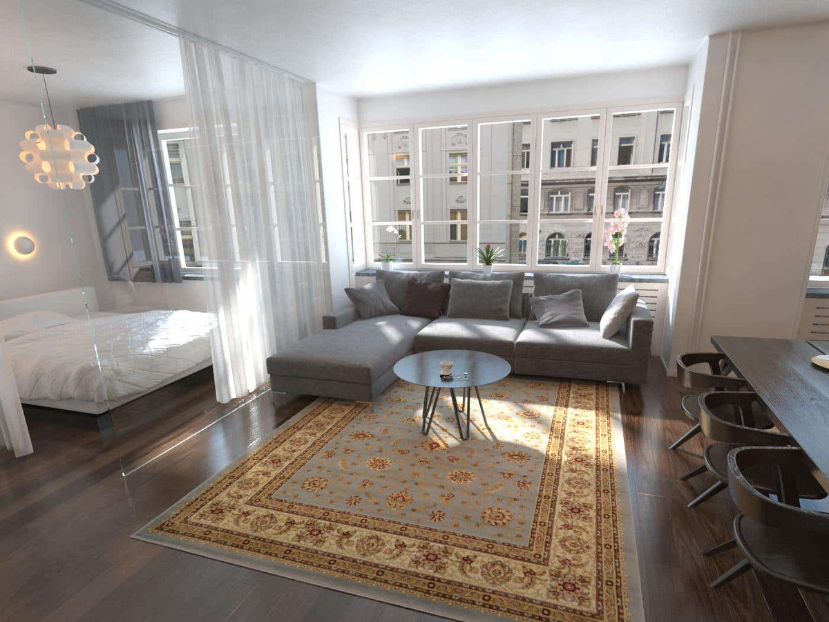 Rechteck Teppich Classic Agra in Hellblau von Hadorn™ - Lifestyle Image