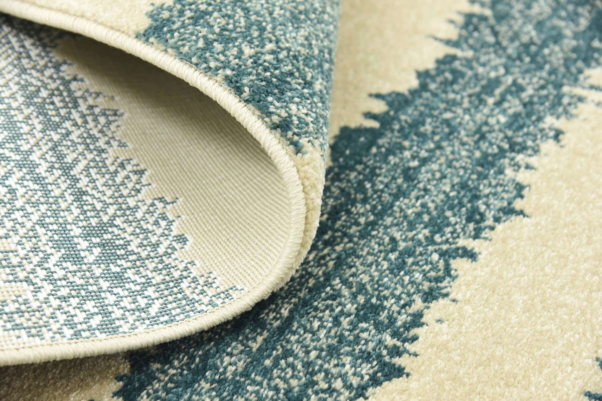 Quadratisch Teppich Dimensions in Blau von Hadorn™ - Lifestyle Image