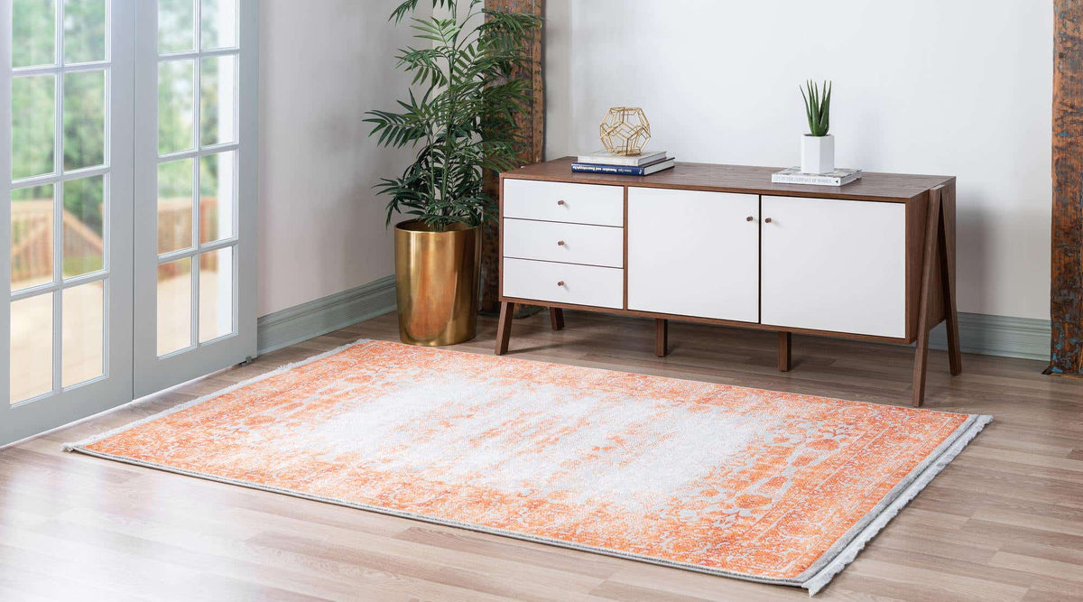 Rechteck Teppich New Vintage in Terrakotta von Hadorn™ - Lifestyle Image