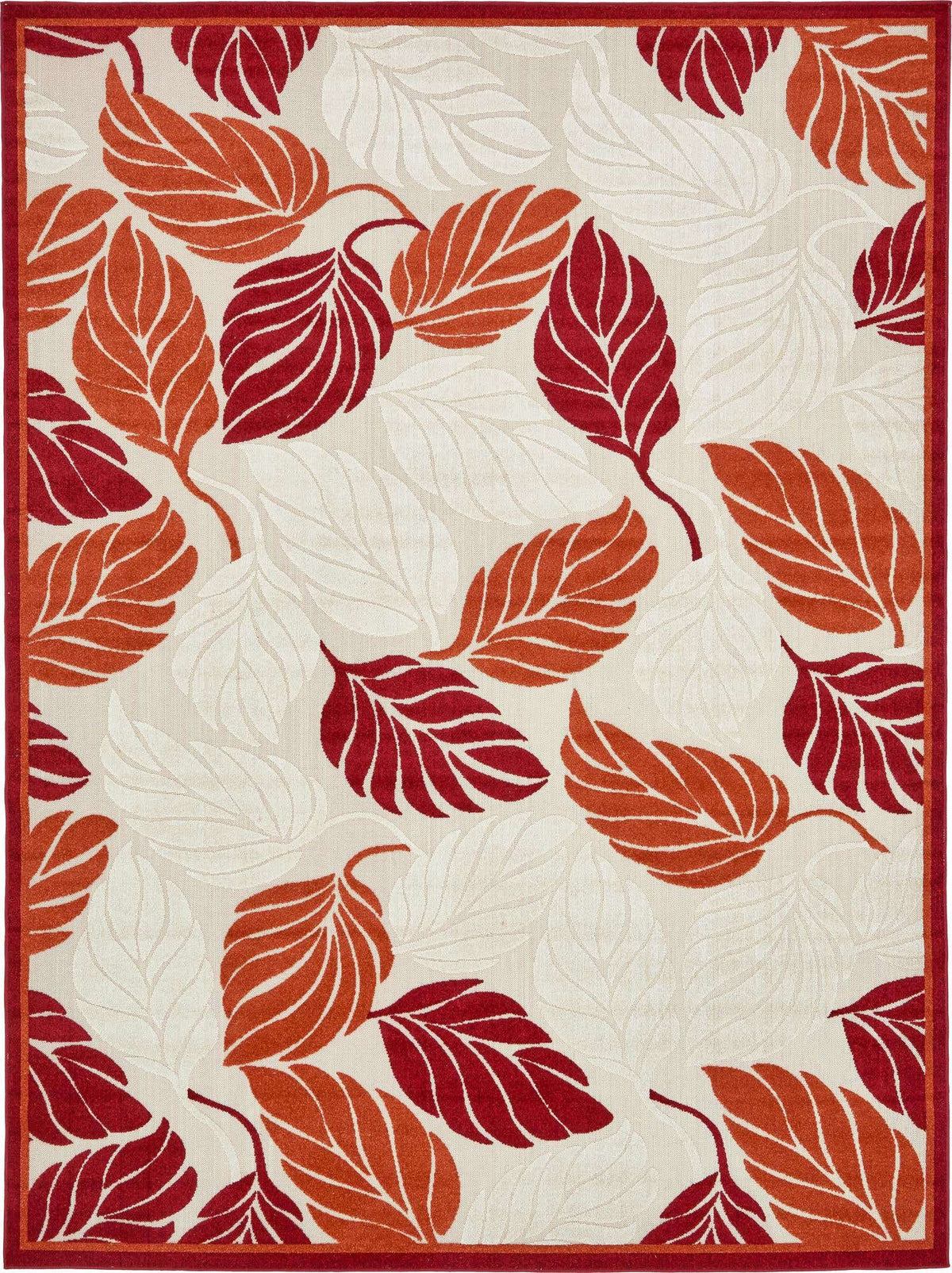 Rechteck Outdoor Teppich Outdoor Botanical in Rot von Hadorn™ - Lifestyle Image