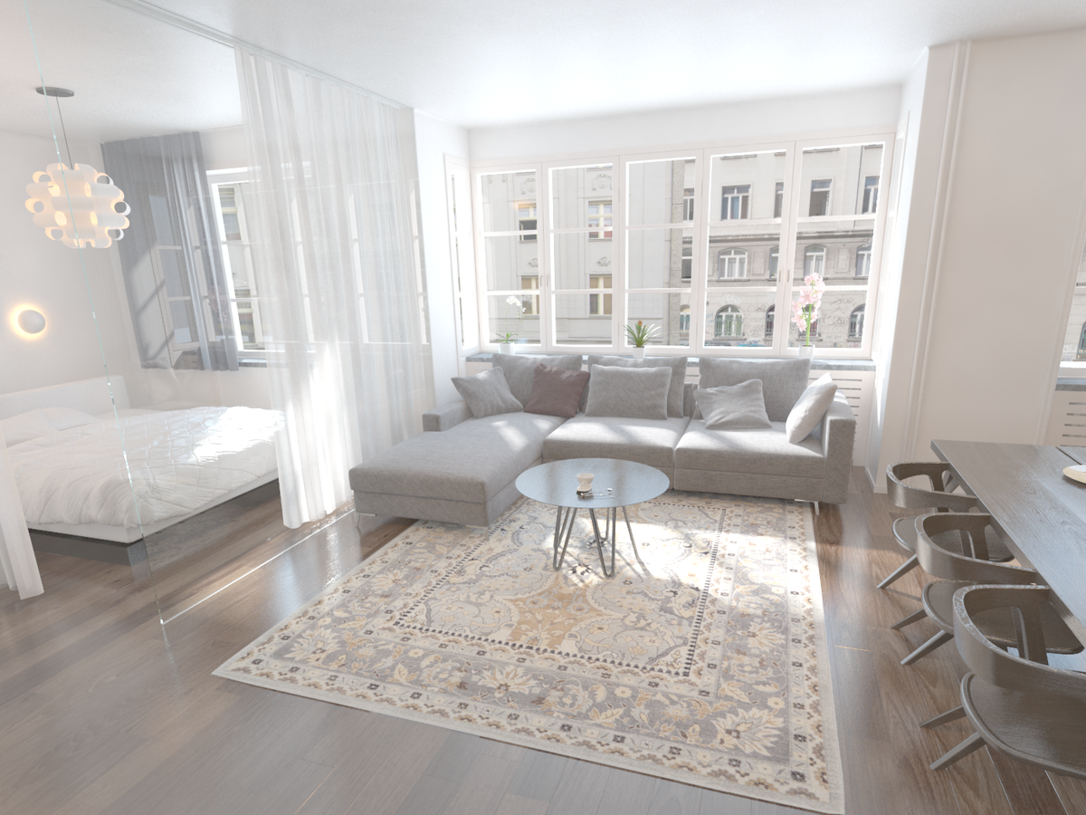 Rechteck Teppich Heritage in Weiss von Hadorn™ - Lifestyle Image