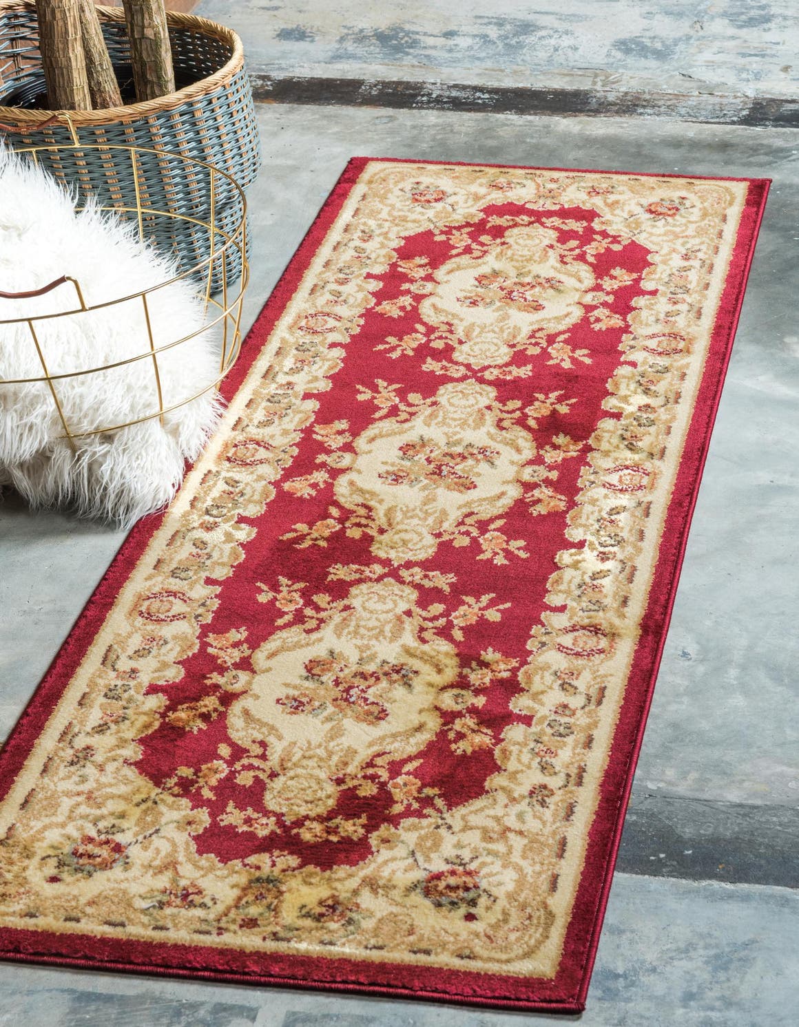 Läufer Teppich Classic Aubusson in Rot von Hadorn™ - Lifestyle Image